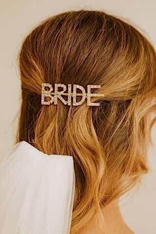 Taşlı Bride Toka Gold Gelin Aksesuarları