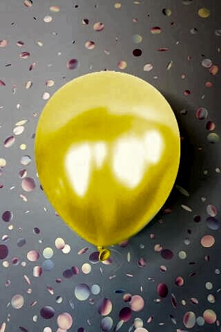 Metalik Sarı Balon 12'' 30 Cm Metalik Balon 10lu Paket