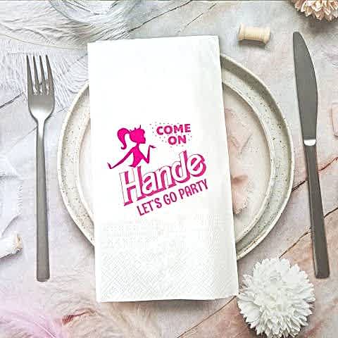 Barbie Konsept Bekarlığa Veda Baskılı Peçete