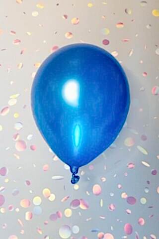 Metalik Mavi Balon 12'' 30 Cm Metalik Balon 10lu Paket
