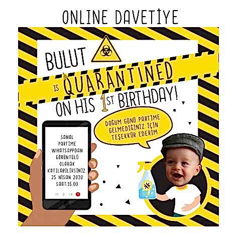 Karantina Konsept Online Davetiye