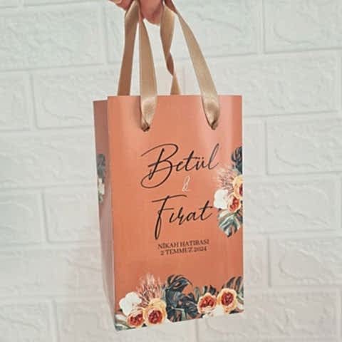 Bohem TerraCotta Konsept Karton Hediye Çantası