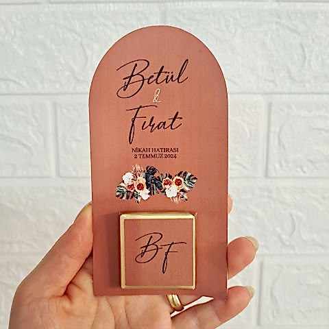 Bohem TerraCotta Özel Kesim Çikolata Kart Hediyelik