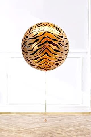 Küre Kaplan Desen Folyo Balon 4D Büyük Boy 55cm