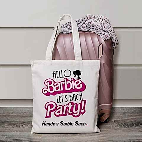 Barbie Konsept İsme Özel Baskılı Gelin & Nedime Omuz Çantası