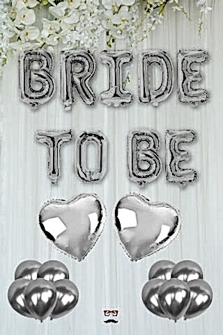 Gümüş Bride To Be Folyo Balon Seti - Bekarlığa Veda Bride Partisi Balon Süsleme Büyük GÜMÜŞ