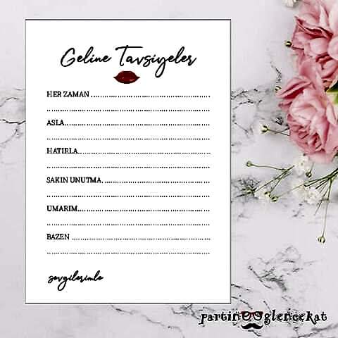 Geline Tavsiye Oyun Kartı