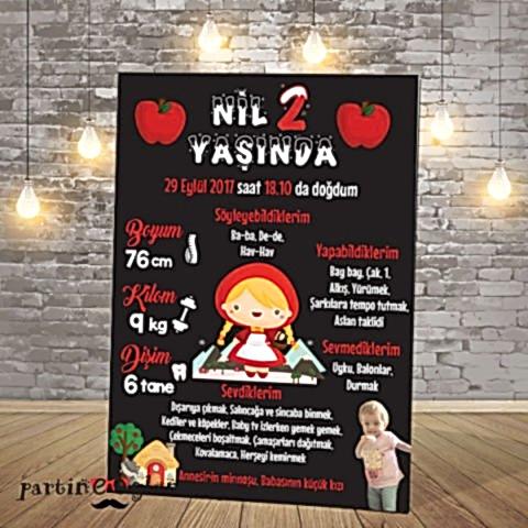 Kırmızı Başlıklı Kız Konsept Künye Panosu (70x100cm)