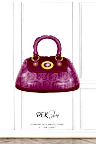 Pembe Çanta Folyo Balon Çanta Şekilli Balon