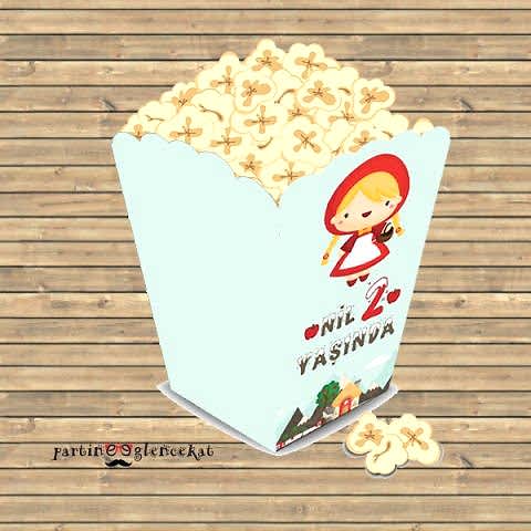 Kırmızı Başlıklı Kız Konsept Popcorn Kutusu