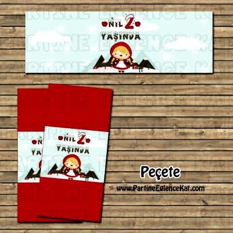 Kırmızı Başlıklı Kız Konsept Peçete Sargısı
