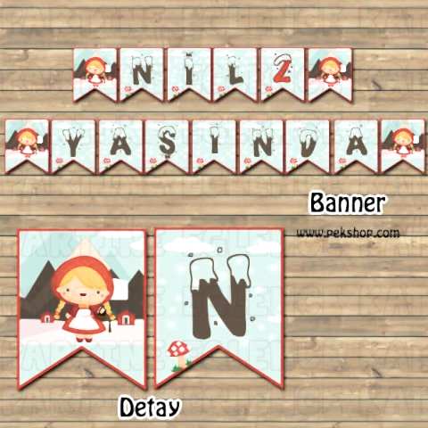 Kırmızı Başlıklı Kız Konsept Banner