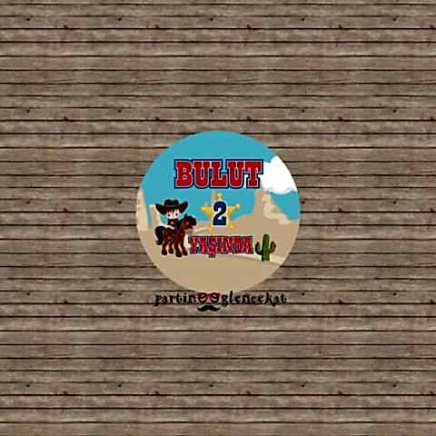 Kovboy Konsept 35 Adet 5cm Etiket