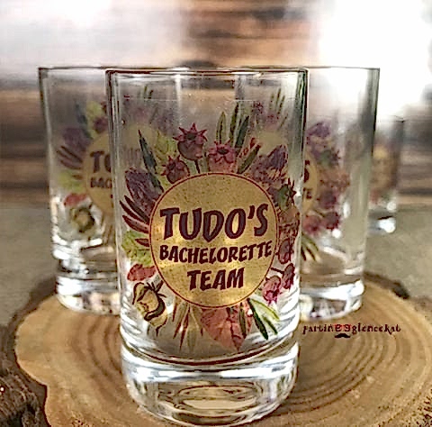 Çiçekli Baskılı Shot Bardağı