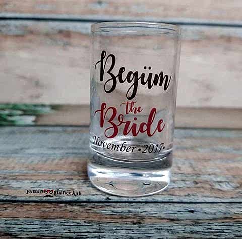 Bride Baskılı Kişiye Özel Shot Bardağı