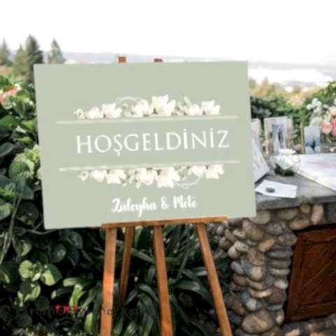 Retro Green Konsept Karşılama Panosu