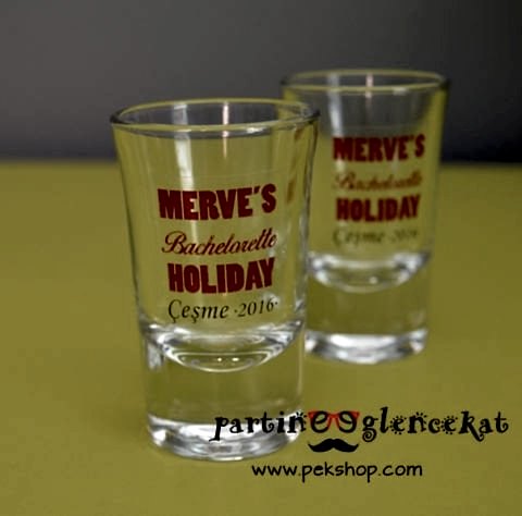 Bachelorette Party İsme Özel Baskılı Shot Bardağı