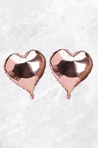 Kalp Şekilli Rose Gold Folyo Balon 10 inc 25 cm 2 Adet