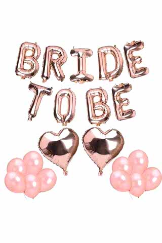 Bride To Be Folyo Balon Seti - Bekarlığa Veda Bride Partisi Balon Süsleme Rose Gold Büyük