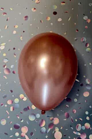 Rose Gold Metalik Balon 12'' 30 cm Metalik Balon 10lu Paket