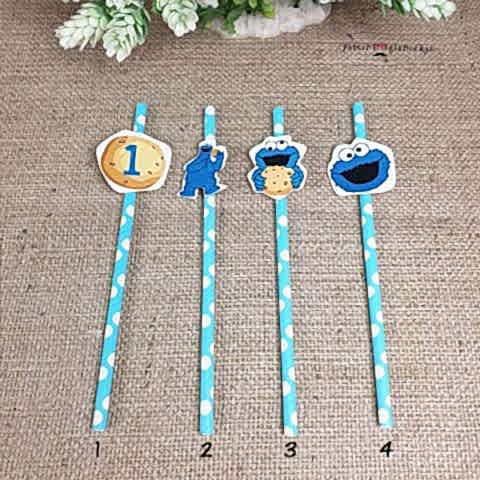 Kurabiye Canavarı Konsept Pipet Süsü