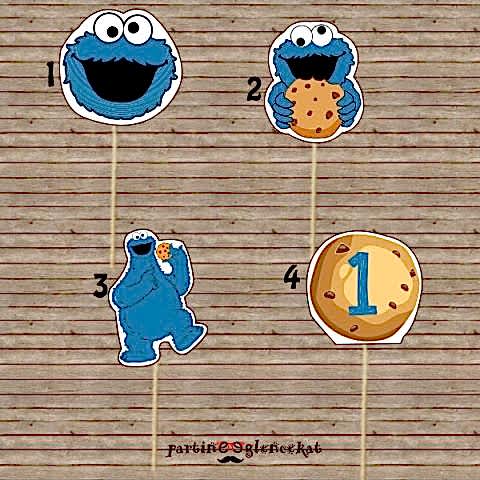 Kurabiye Canavarı Konsept Kürdan Süsü