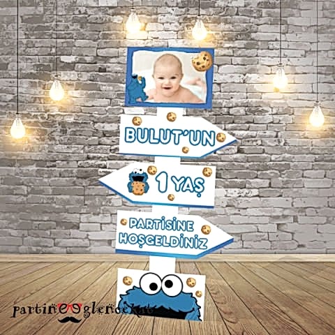 Kurabiye Canavarı Konsept Yön Karşılama Panosu