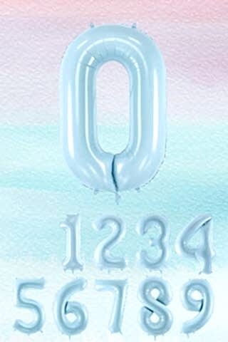 Mavi Rakam Balonlar 75cm Dev Uçan Rakam Balon