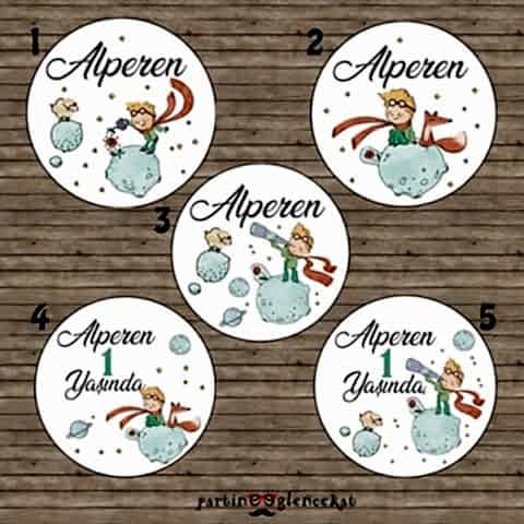 Little Prince Konsept 10 Adet 10cm Etiket