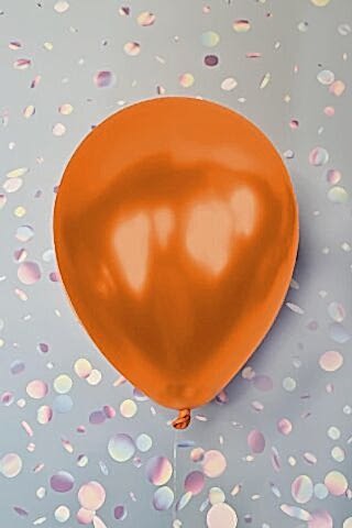 Metalik Turuncu Balon 12'' 30 cm Metalik Balon 10lu Paket