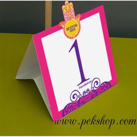 Fatmanın Eli Konsept Masa Numara Kartı