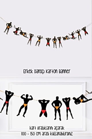 İsme Özel Bekarlığa Veda Dansçı Erkekler 2li Set Banner