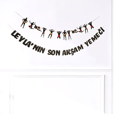 İsme Özel Bekarlığa Veda Dansçı Erkekler 2li Set Banner