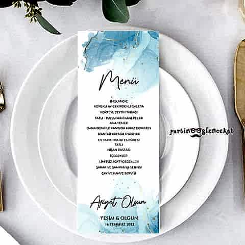 Mavi Gold Konsept Menü Kartı