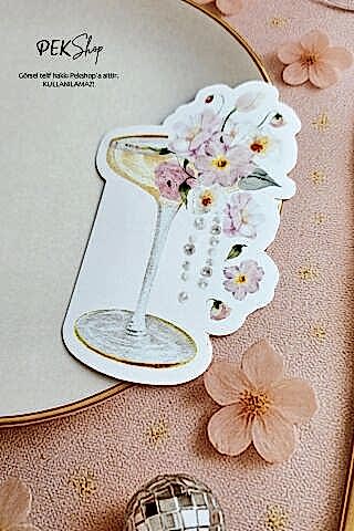 Çiçekli Bride Konsept İsim Kartı Bride Parti Masa İsimliği 12li