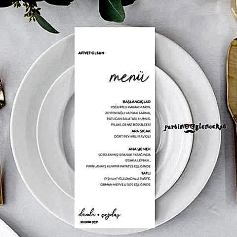 Zarif Konsept Menü Kartı