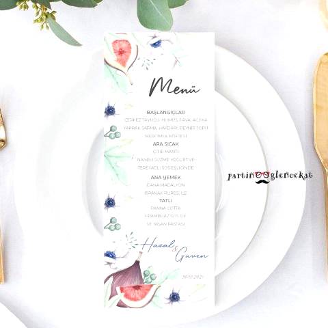 İncir Aşkı Konsept Menü Kartı