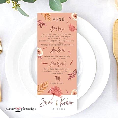 Soft Sonbahar Konsept Menü Kartı