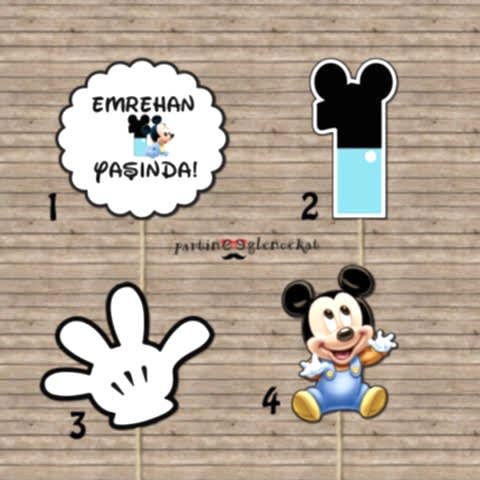 Mickey Mouse Konsept Kürdan Süsü