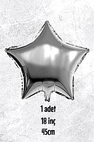 Yıldız Balon Gümüş Yıldız Folyo Balon 18