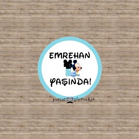 Mickey Mouse Konsept 35 Adet 5cm Etiket