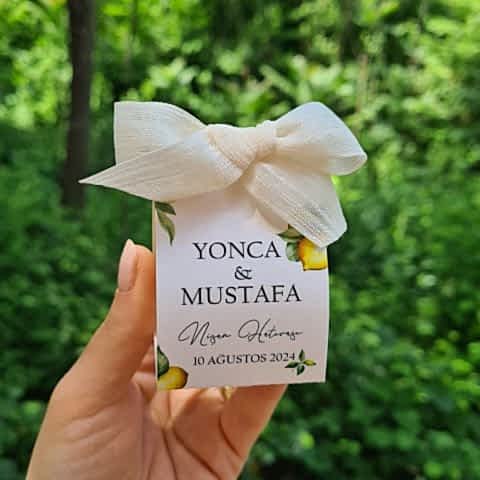 Limon Bahçesi Konsept Özel Kesim Kutulu Bubble Mum Hediyelik