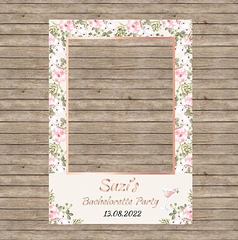 Rose Gold Çiçekli Konsept Hatıra Fotoğraf Çerçevesi