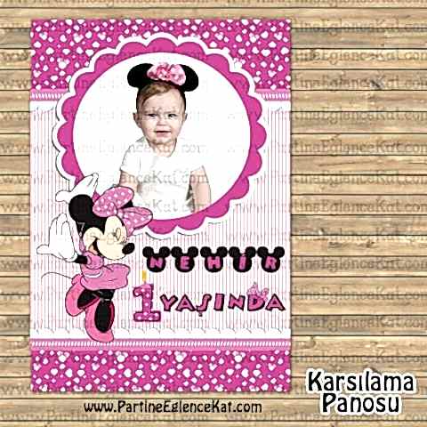 Karşılama Panosu - Minie Mouse Konsept