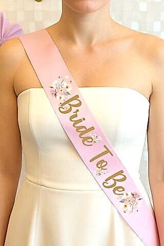 Toz Pembe Çiçekli Konsept Bride to be Kuşak , Bekarlığa Veda Kuşağı