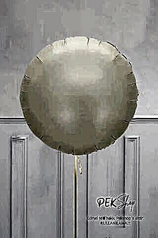 Retro Krem Yuvarlak Folyo Balon 18inç