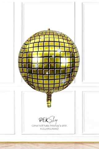Gold Disko Topu Folyo Balon 22inç