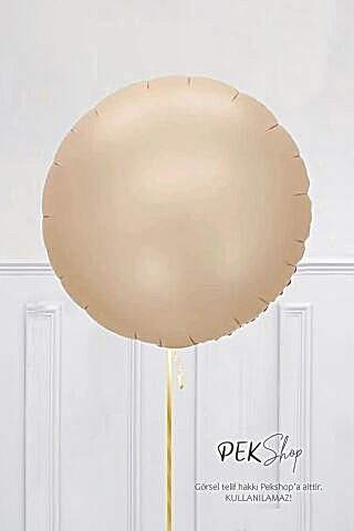 Retro Karamel Yuvarlak Folyo Balon 18inç