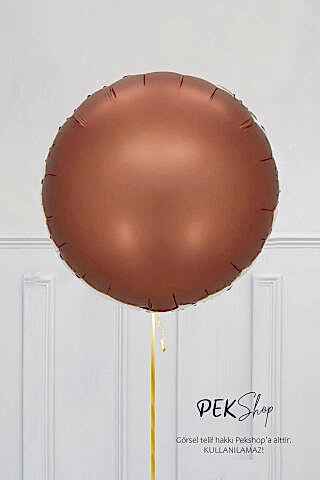 Retro Kahve Yuvarlak Folyo Balon 18inç