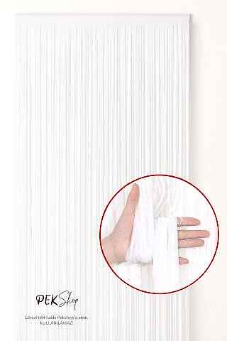 Beyaz Fon Perdesi 100x200 cm Arka Fon Kapı Perde Beyaz